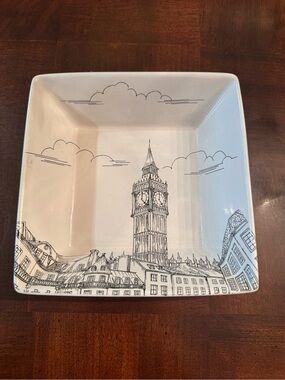 222 Fifth City Scenes London Skyline Big Ben Square White Soup Serving Bowl